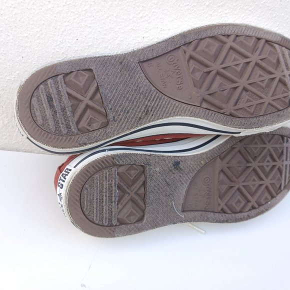 Converse Men's Size 8 Red Laced Shoes - Picture 8 of 10